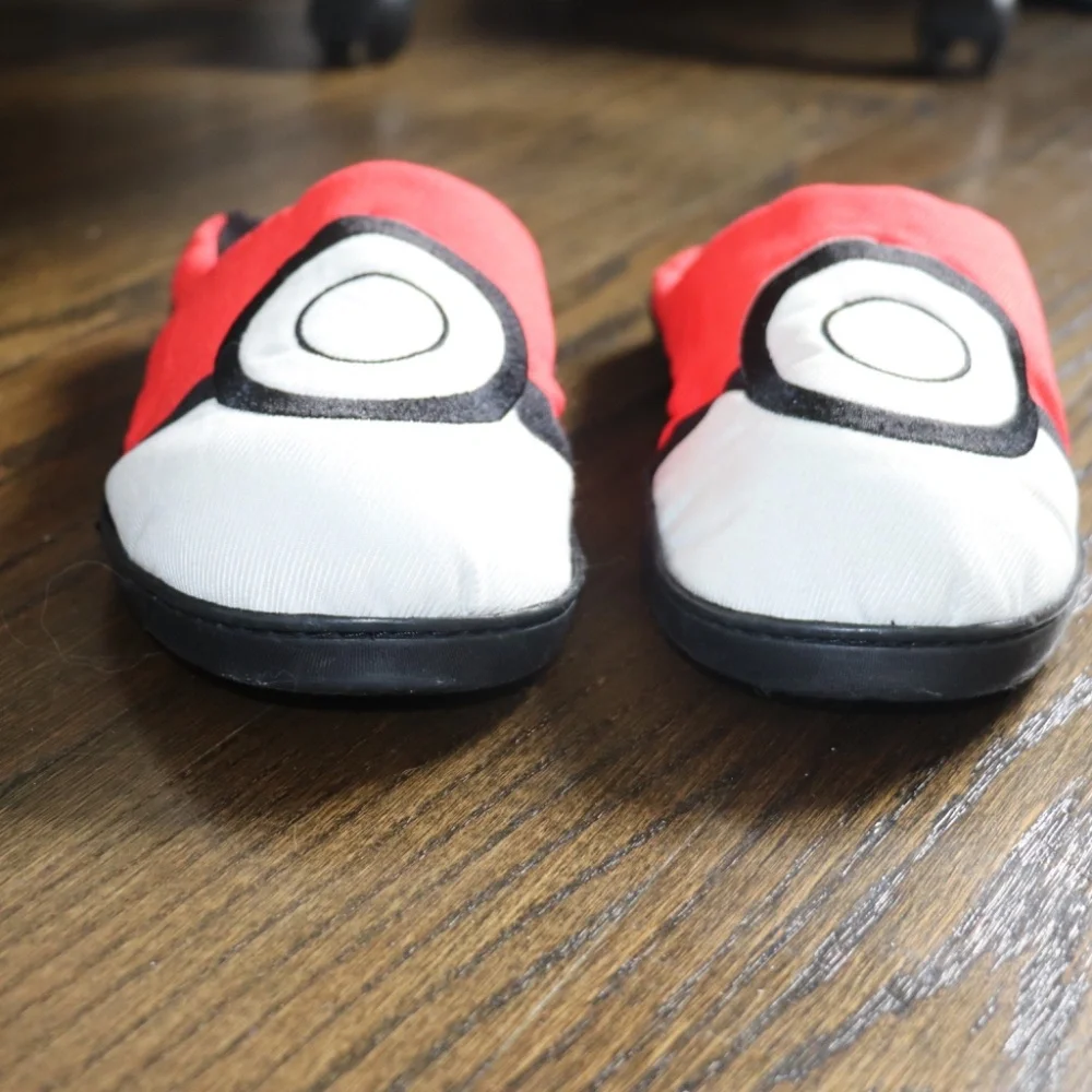 Pokemon Poke Ball Scuff Hard Bottom Adult Unisex Slipper Size XL Red Black White - Picture 3 of 12